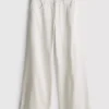Baumwoll-Denim-Jeans mit mittlerer Leibhöhe und weitem Bein Baumwoll-Denim-Jeans mit mittlerer Leibhöhe und weitem Bein