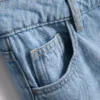 Baumwoll-Denim-Jeans mit mittlerer Leibhöhe und weitem Bein Baumwoll-Denim-Jeans mit mittlerer Leibhöhe und weitem Bein
