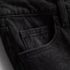 Baumwoll-Denim-Jeans mit mittlerer Leibhöhe und weitem Bein Baumwoll-Denim-Jeans mit mittlerer Leibhöhe und weitem Bein