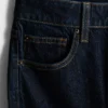 Baumwoll-Jeans mit mittlerer Leibhöhe und geradem Bein