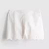 Baumwoll-Shorts mit gewellter Bordüre Baumwoll-Shorts mit gewellter Bordüre
