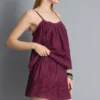 Baumwoll-Shorts mit hoher Taille und Stickerei Baumwoll-Shorts mit hoher Taille und Stickerei
