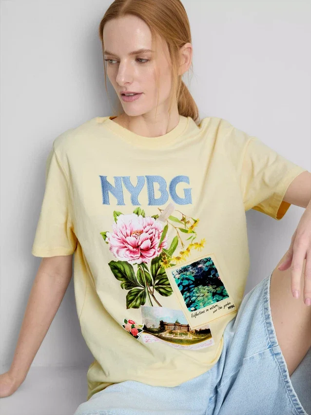 Baumwoll-T-Shirt mit Aufdruck Baumwoll-T-Shirt mit Aufdruck