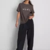 Baumwoll-T-Shirt mit Grafik und kurzen Shorts Baumwoll-T-Shirt mit Grafik und kurzen Shorts