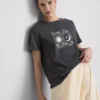Baumwoll-T-Shirt mit kurzem Ärmel und Aufdruck