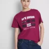 Baumwoll-T-Shirt mit kurzem Ärmel und Aufdruck