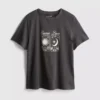 Baumwoll-T-Shirt mit kurzem Ärmel und Aufdruck