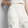 Baumwollreiche Häkelhose mit geradem Bein Baumwollreiche Häkelhose mit geradem Bein