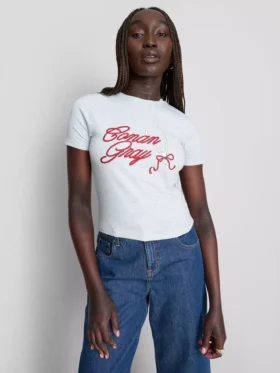 Baumwollreiches T-Shirt in Conan-Grau