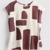 Bedruckte Bluse mit Flügelärmeln Bedruckte Bluse mit Flügelärmeln