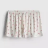 Bedruckte, gerippte Schlafanzug-Shorts