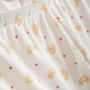 Bedruckte, gerippte Schlafanzug-Shorts