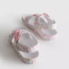 Bedruckte Sandalen mit doppeltem Schnallenriemen