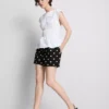 Bedruckte Shorts mit hoher Taille Bedruckte Shorts mit hoher Taille