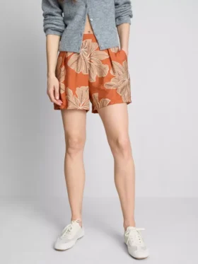 Bedruckte Shorts mit hoher Taille