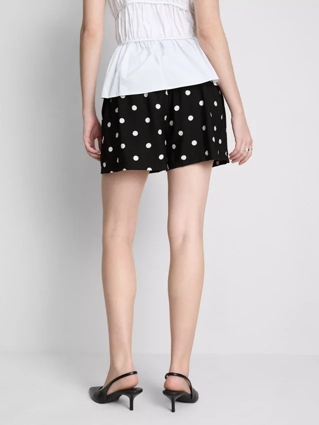 Bedruckte Shorts mit hoher Taille Bedruckte Shorts mit hoher Taille