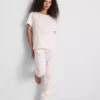 Bedruckte Shorts mit Kurzarm-Schlafanzug aus Baumwolle Bedruckte Shorts mit Kurzarm-Schlafanzug aus Baumwolle