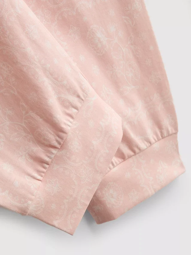 Bedruckte Shorts mit Kurzarm-Schlafanzug aus Baumwolle Bedruckte Shorts mit Kurzarm-Schlafanzug aus Baumwolle