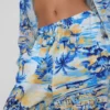 Bedruckte Strandhose mit weitem Bein Bedruckte Strandhose mit weitem Bein