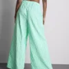 Bedruckte Strandhose mit weitem Bein