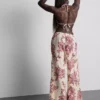 Bedruckte Strandhose mit weitem Bein