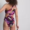 Bedruckter Badeanzug mit Cut-outs Bedruckter Badeanzug mit Cut-outs
