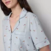Bedruckter kurzer Boyfriend-Schlafanzug Bedruckter kurzer Boyfriend-Schlafanzug