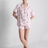 Bedruckter Teddy-Boyfriend-Shorty-Schlafanzug Bedruckter Teddy-Boyfriend-Shorty-Schlafanzug