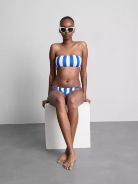 Bedrucktes Bandeau-Bikini-Oberteil