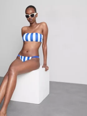 Bedrucktes Bandeau-Bikini-Oberteil