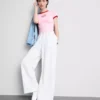 Bedrucktes Baumwoll-Baby-T-Shirt mit Ringer-Säumen