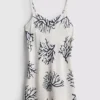 Bedrucktes Mini-Chemise in Korallenrot Bedrucktes Mini-Chemise in Korallenrot