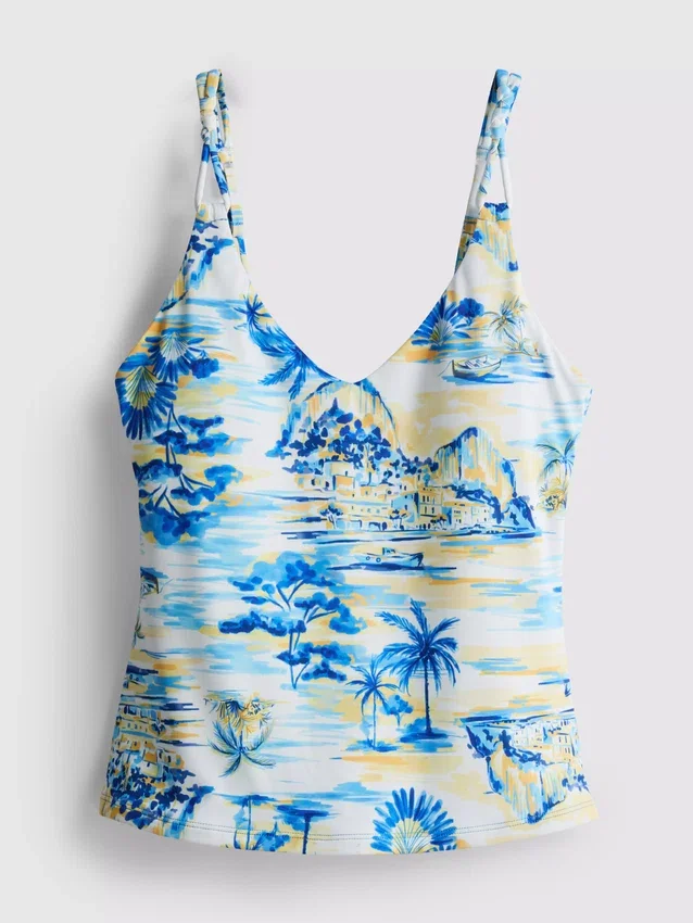 Bedrucktes Tankini-Oberteil Bedrucktes Tankini-Oberteil