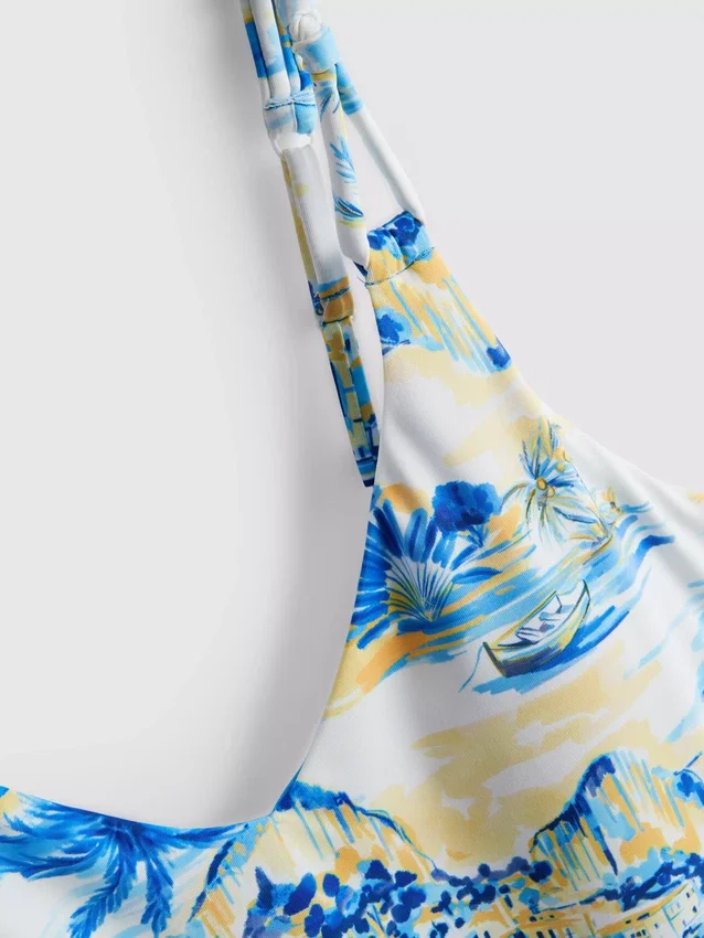 Bedrucktes Tankini-Oberteil Bedrucktes Tankini-Oberteil