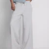 Bequeme Jogginghose aus Baumwollmischung mit weitem Bein Bequeme Jogginghose aus Baumwollmischung mit weitem Bein