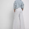 Bequeme Jogginghose aus Baumwollmischung mit weitem Bein Bequeme Jogginghose aus Baumwollmischung mit weitem Bein