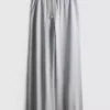 Bequeme Jogginghose aus Baumwollmischung mit weitem Bein Bequeme Jogginghose aus Baumwollmischung mit weitem Bein