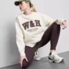 Übergroßes Sweatshirt aus baumwollreicher Active-Run-Club-Kombination Übergroßes Sweatshirt aus baumwollreicher Active-Run-Club-Kombination
