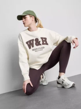 Übergroßes Sweatshirt aus baumwollreicher Active-Run-Club-Kombination