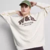 Übergroßes Sweatshirt aus baumwollreicher Active-Run-Club-Kombination Übergroßes Sweatshirt aus baumwollreicher Active-Run-Club-Kombination