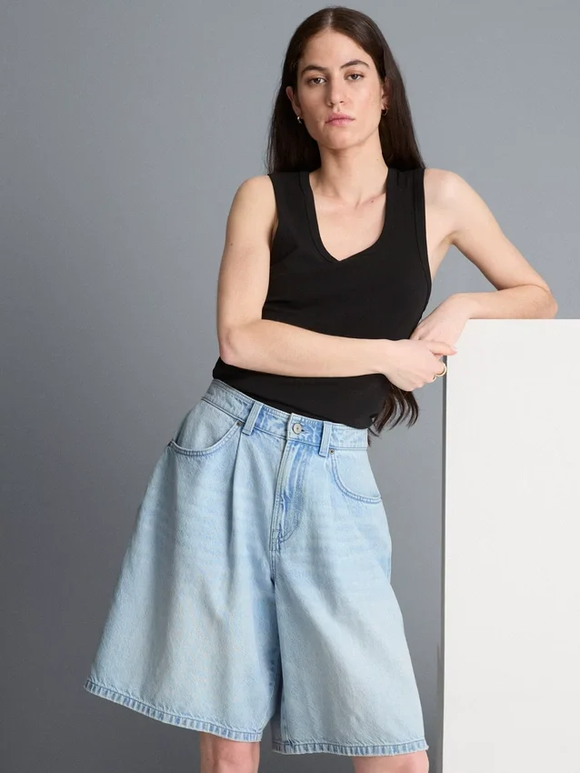Bermudashorts aus Baumwoll-Denim Bermudashorts aus Baumwoll-Denim