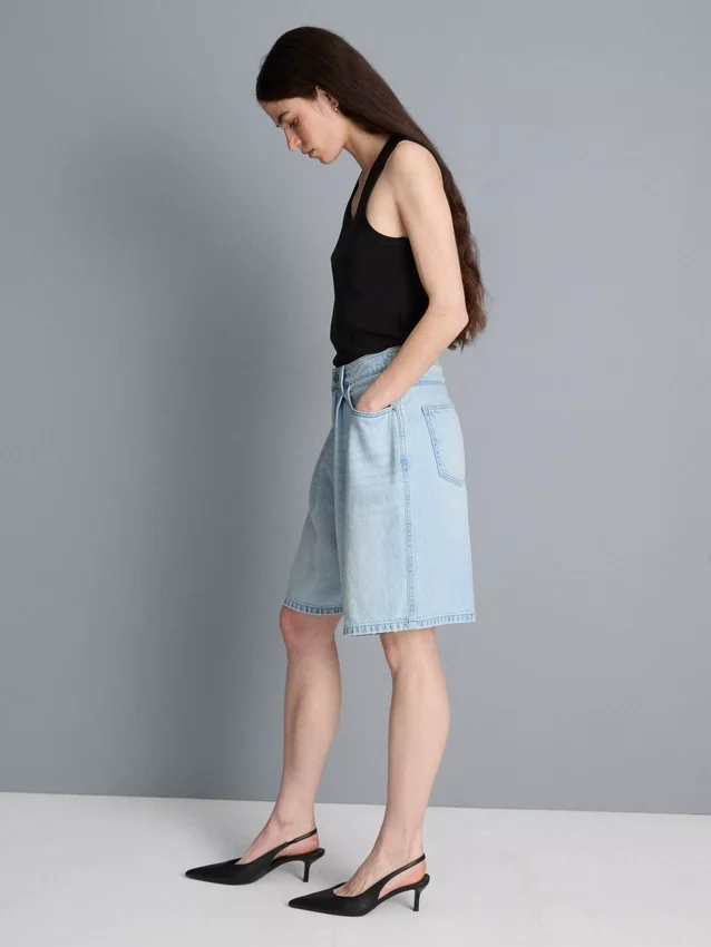Bermudashorts aus Baumwoll-Denim Bermudashorts aus Baumwoll-Denim