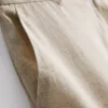 Bermudashorts aus Leinenmischung mit Falten