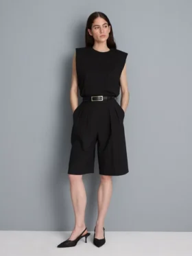 Bermudashorts mit Falten