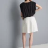 Bermudashorts mit Struktur und Gürtel Bermudashorts mit Struktur und Gürtel