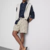 Bermudashorts mit strukturierten Streifen Bermudashorts mit strukturierten Streifen