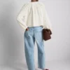 Bestickte Bluse mit Ballonärmeln Bestickte Bluse mit Ballonärmeln