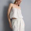 Besticktes, kurzes Cami-Top aus Baumwolle Besticktes, kurzes Cami-Top aus Baumwolle
