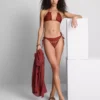 Bikini-Höschen mit Kettenverzierung und seitlichen Bindebändern Bikini-Höschen mit Kettenverzierung und seitlichen Bindebändern