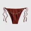Bikini-Höschen mit Kettenverzierung und seitlichen Bindebändern Bikini-Höschen mit Kettenverzierung und seitlichen Bindebändern